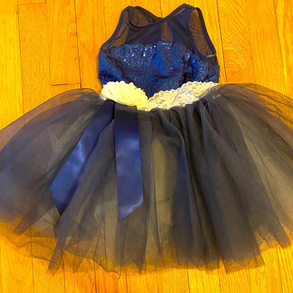 Dark Blue/Navy Sequin Dance Costume Size 3T